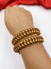 Designer Antique One Gram Gold Look Kangan Bangles For Ladies By Gehna Shop Antique Golden Bangles